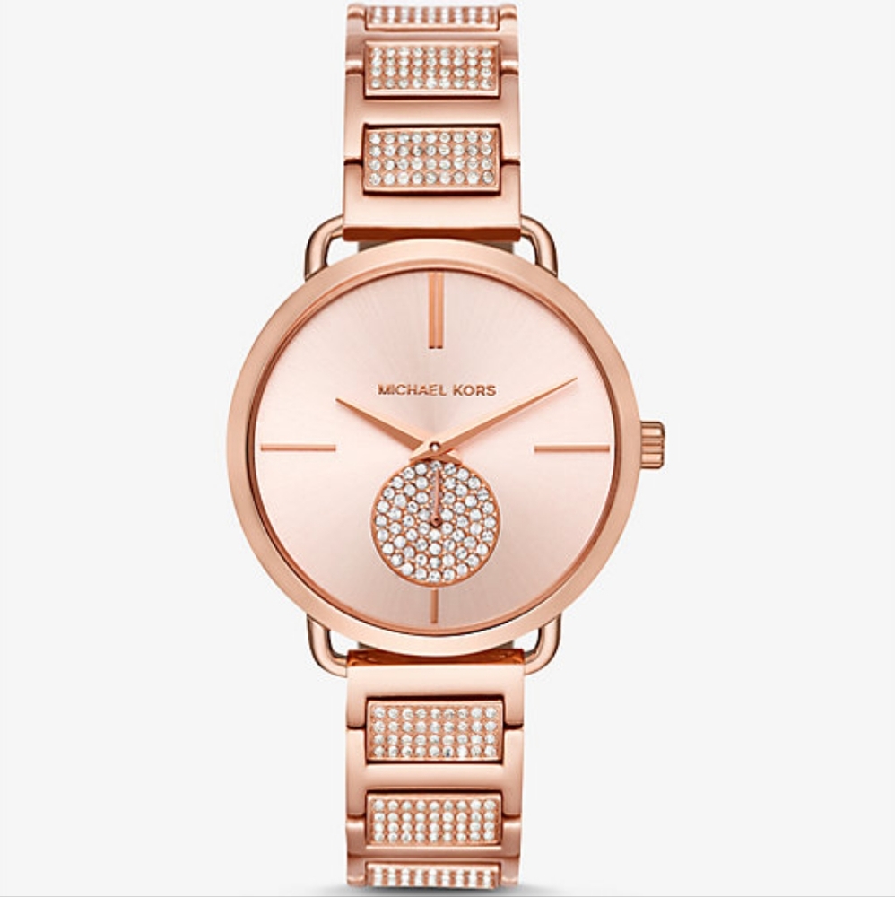 Portia pave rose-tone watch by Michael kors | MK3853
